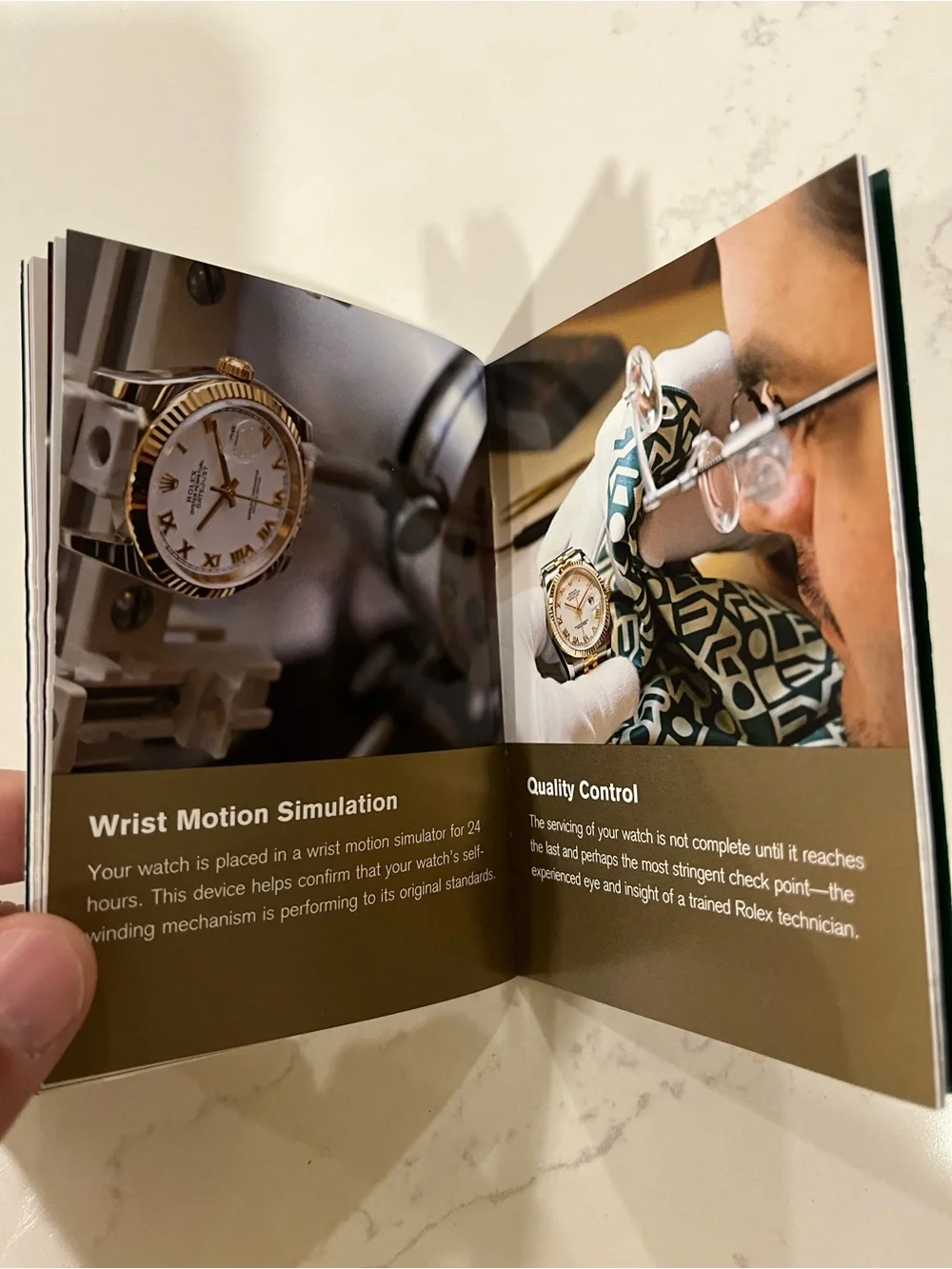 Genuine Rolex Factory Service Booklet - Gold Cover